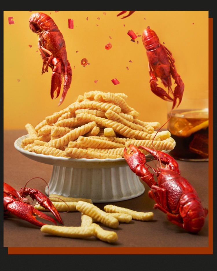 【159-119专区】亲亲小龙虾虾条80g*1包休闲膨化食品非油炸网红零食