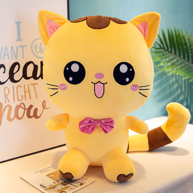 lou tu)可爱猫咪毛绒玩具可爱大脸猫布娃娃公仔抱着睡觉床上玩偶抱枕