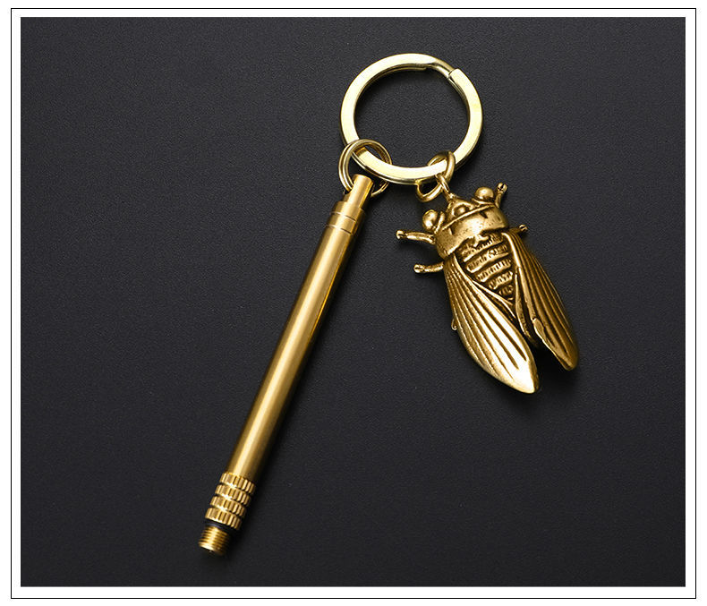 敬平钥匙挂件牙签不锈钢随身超细便携式迷你铁牙签金属剔牙签工具