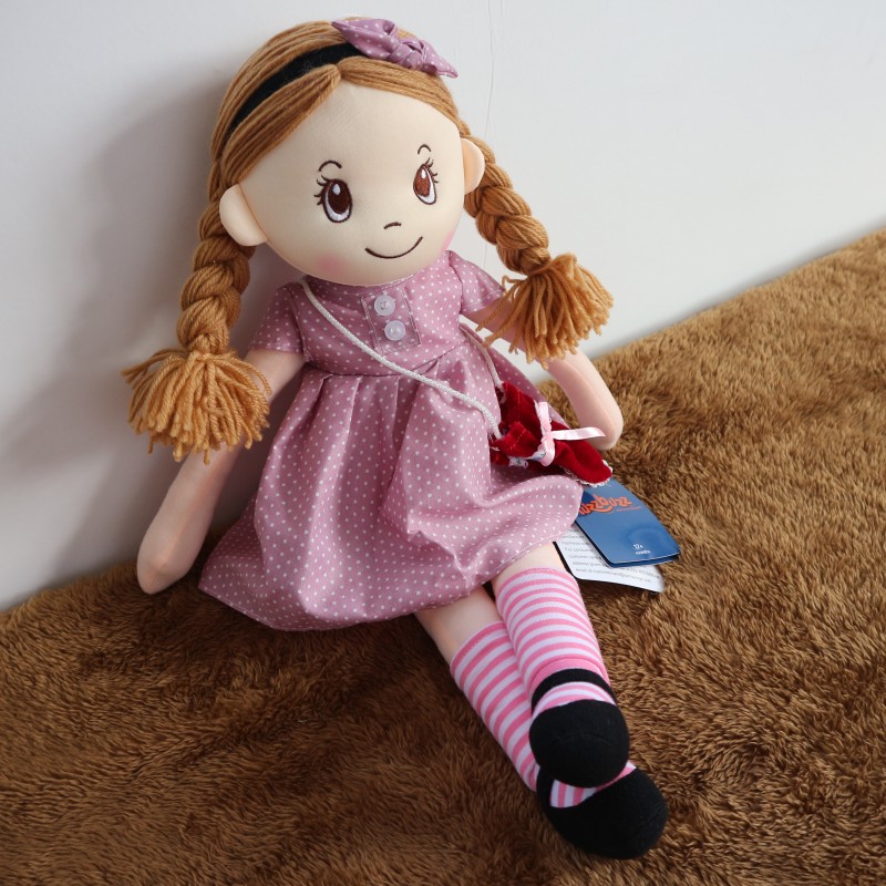 儿童过家家洋娃娃女孩生日礼物精致可爱布娃娃 粉色裙 85厘米