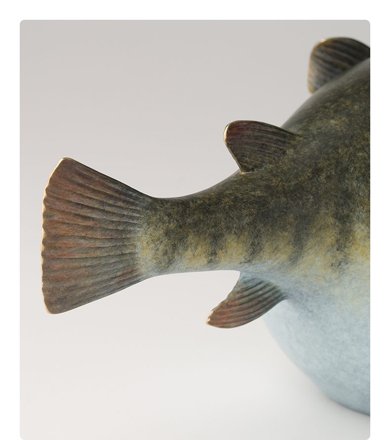 美帮汇全铜摆件萌逗系列之河豚铜工艺品家居饰品摆件