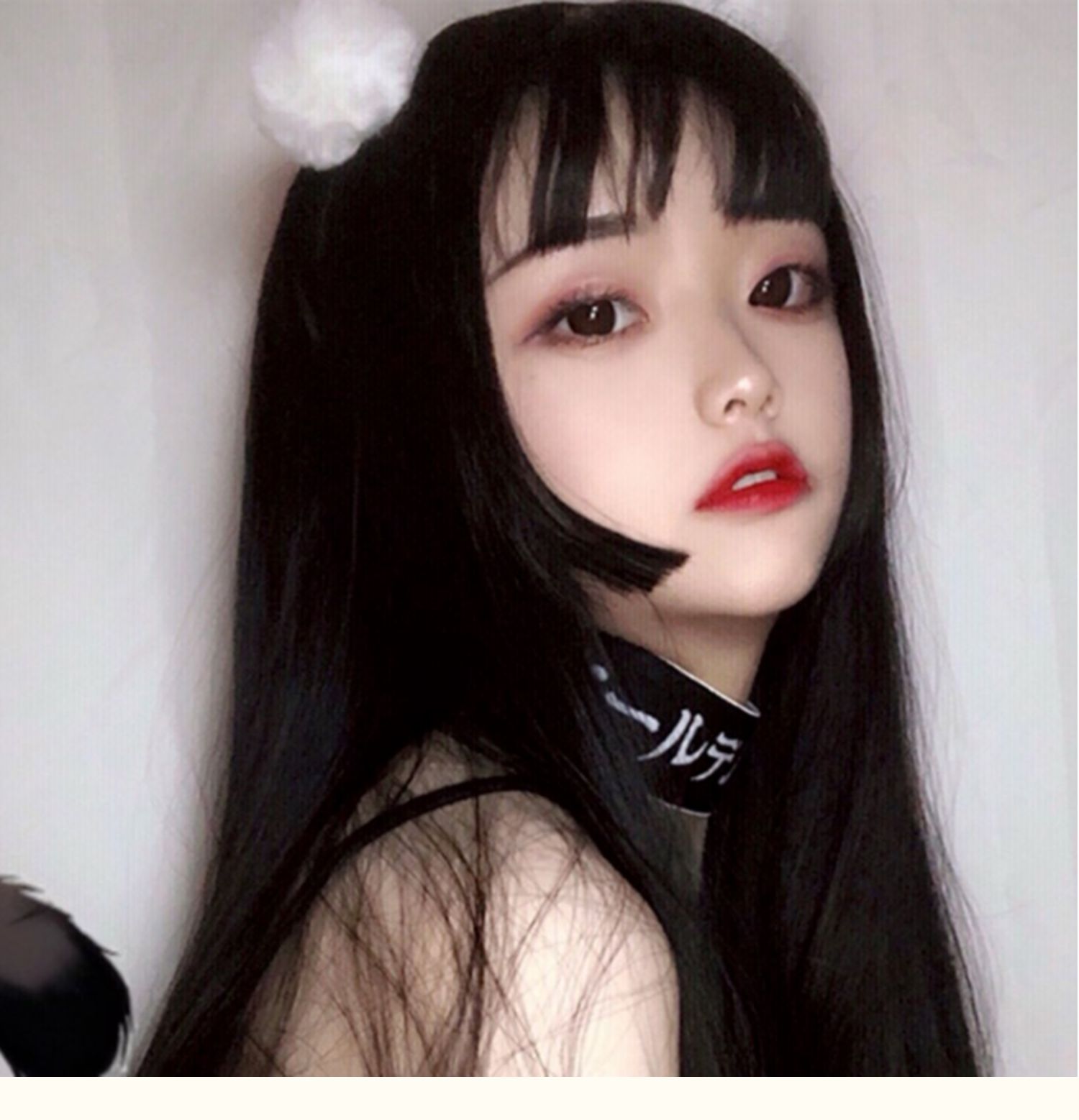 刘海假发女姬发公主切齐留海lolita日系软妹假刘海发际线假发贴片 你