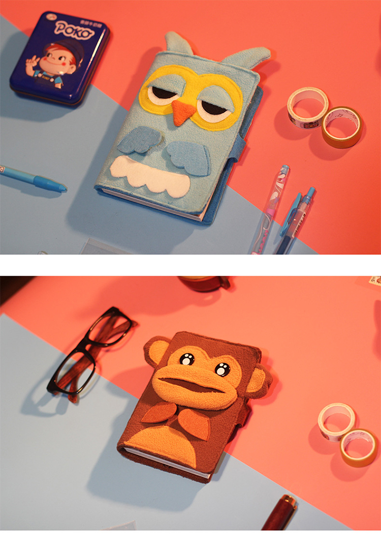 可爱系笔记本萌宠系列hobo同款a6空白手账本日记本记事本本子学生文具