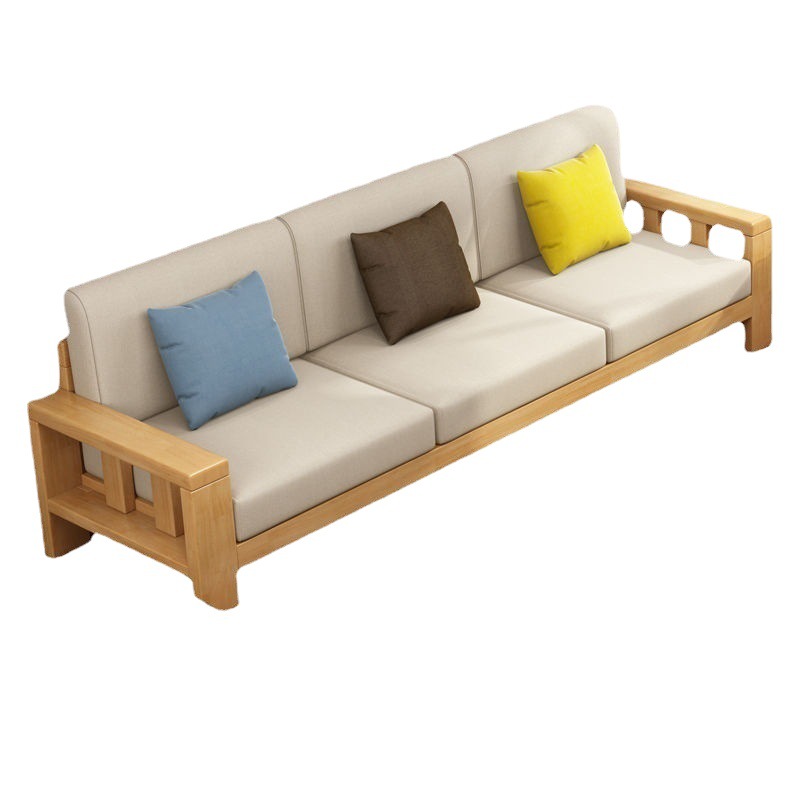 港迪豪实木沙发简约型客厅沙发组合布艺沙发