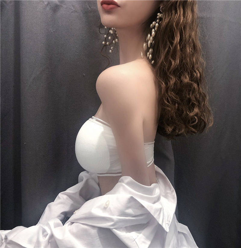 无肩带不滑落抹胸内女无钢圈夏薄2020新款防走光内搭文胸带胸垫