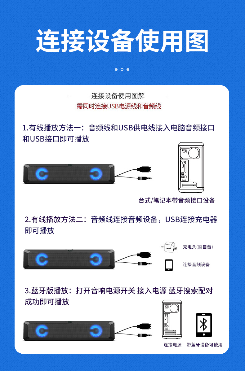 索爱soaiy蓝牙音箱电脑音响手机多媒体台式机笔记本低音炮音响便携