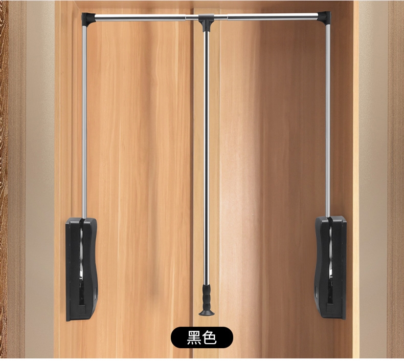 升降挂衣杆古达缓冲衣柜下拉式挂衣架裤架伸缩挂衣器衣帽间配件