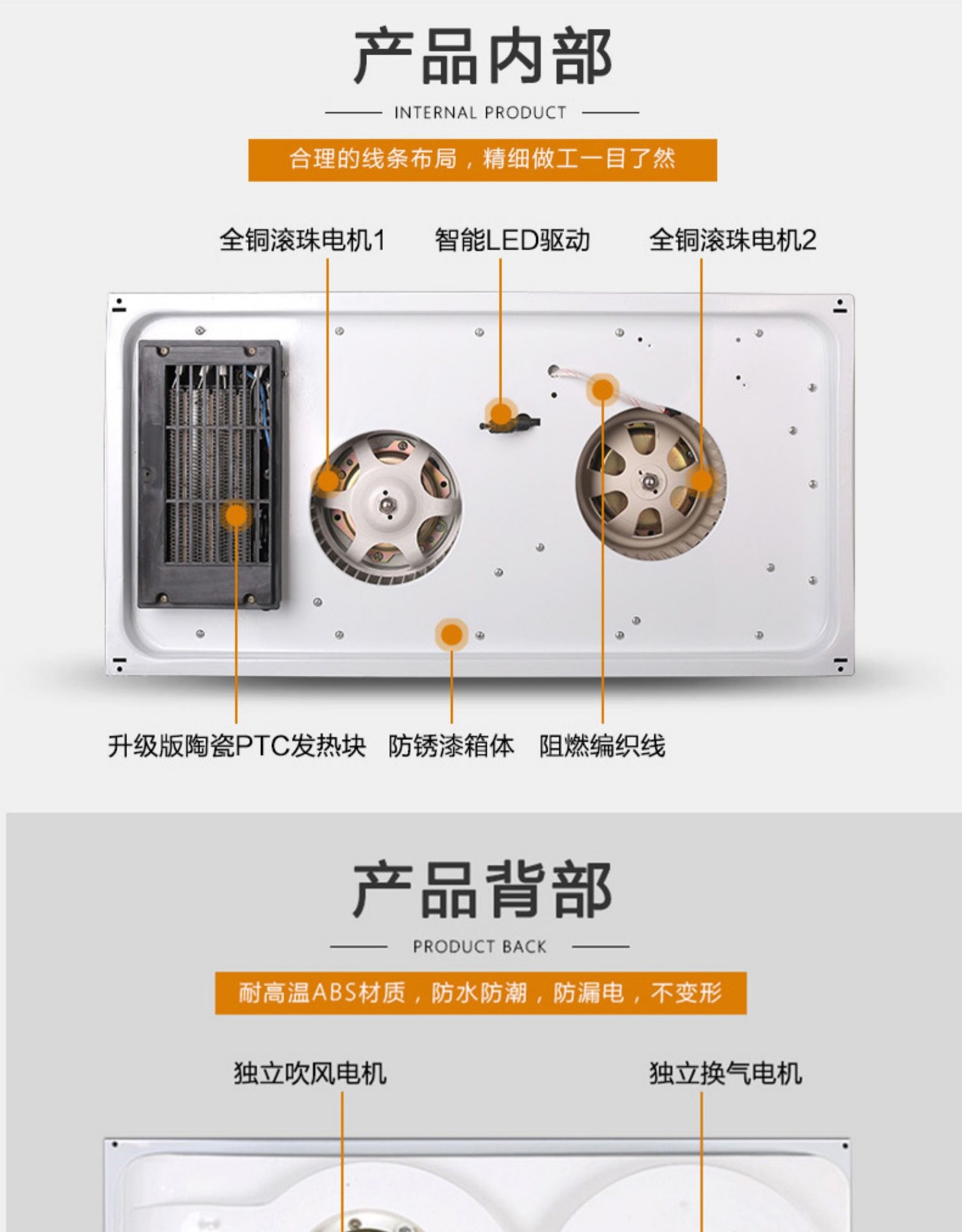 黄金蛋浴霸/排气扇xds-03 浴霸风暖集成吊顶五合一led灯浴室黄金蛋