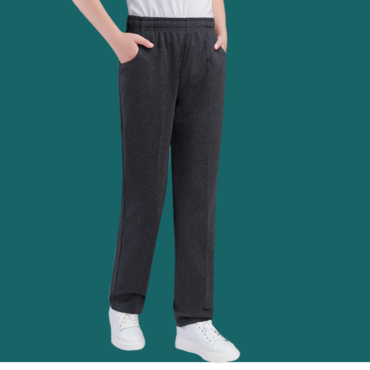 珂卡慕kekamu老年人运动裤春中女棉休闲直筒裤大码卫裤松紧腰妈妈长