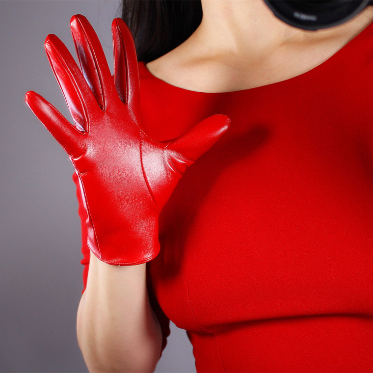 《宽松长手套 50cm大袖子大红色仿真皮仿皮pu皮男款upodbsicrgnnaqdgs