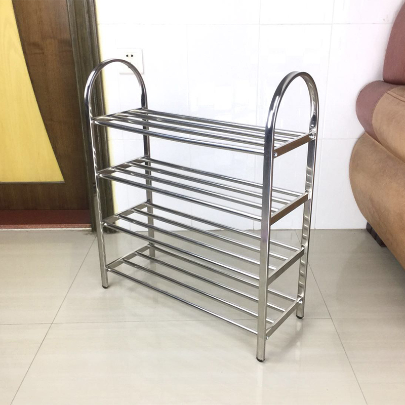 苏宁放心购不锈钢鞋架多层收纳简易鞋柜置物架防尘宿舍寝室家用鞋架不