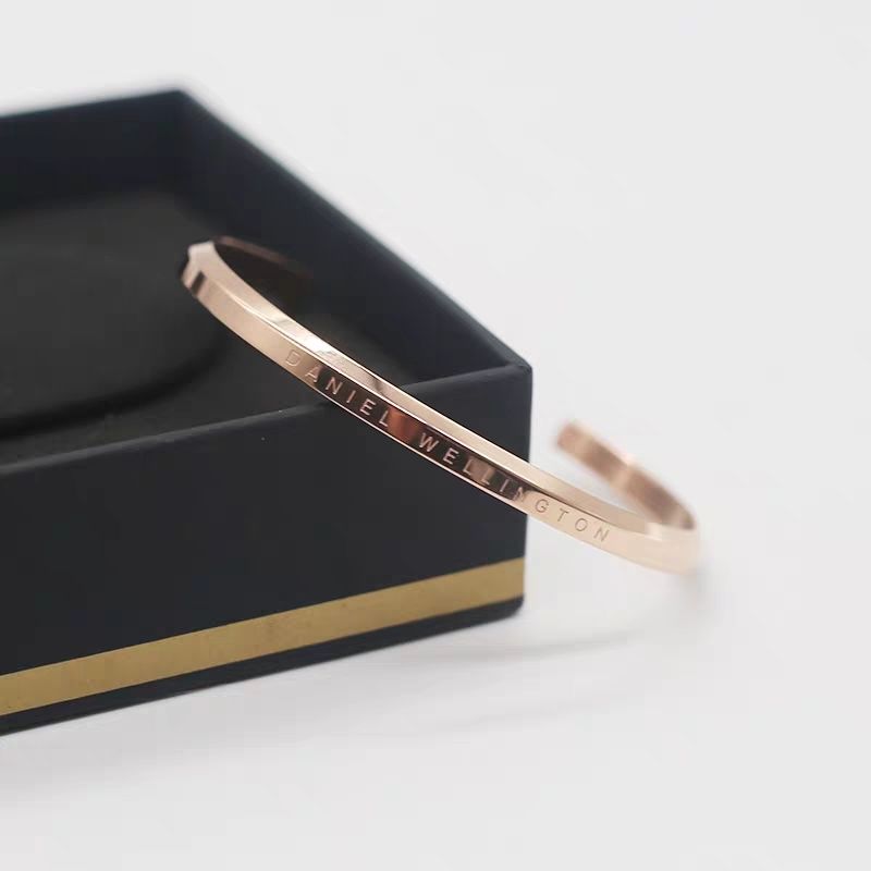 d开口手环18k玫瑰金手镯简约网红情侣男女通用款情侣款和闺蜜款dw手镯