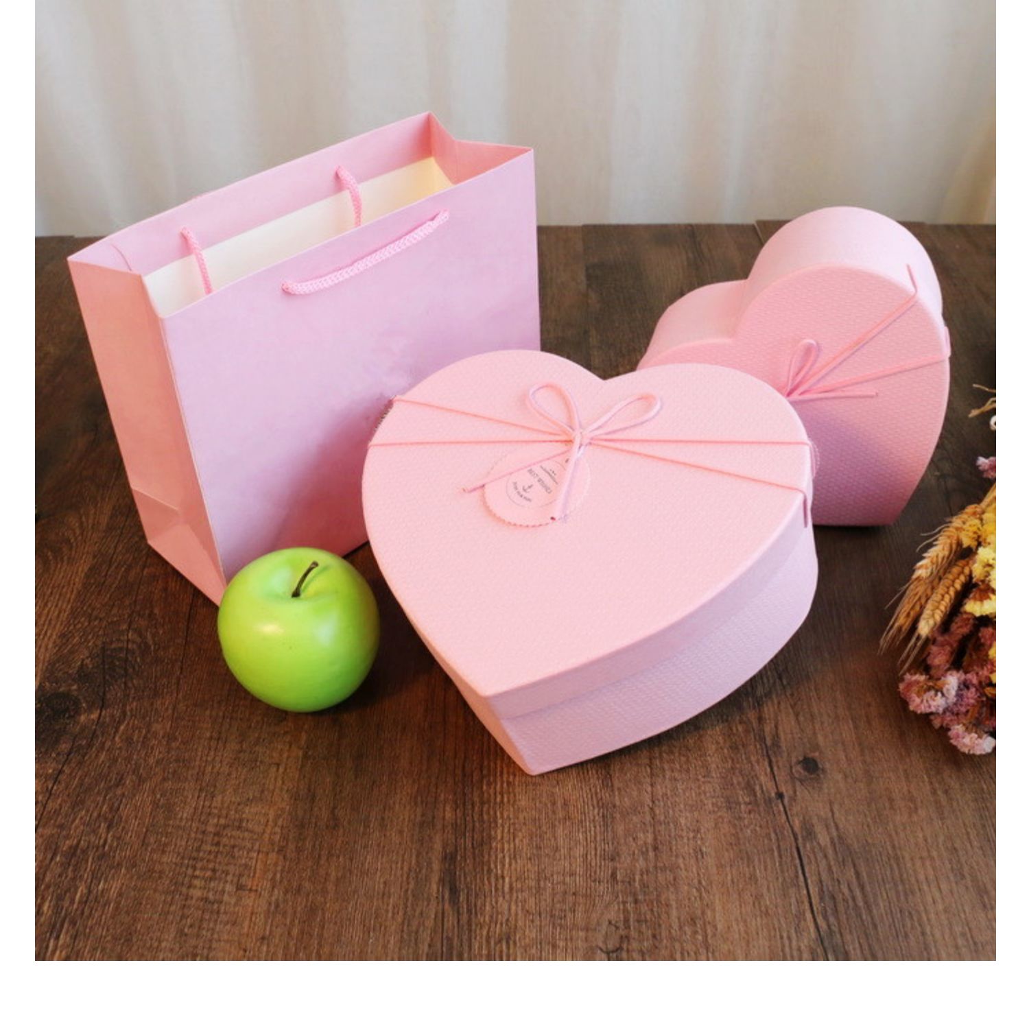 情人节心形礼盒空盒爱心盒子生日礼物包装盒仪式感小号口红礼品盒