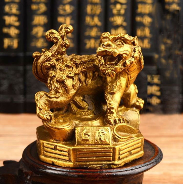 宏图好运铜四方兽摆件青龙白虎朱雀玄武四兽套家居摆件