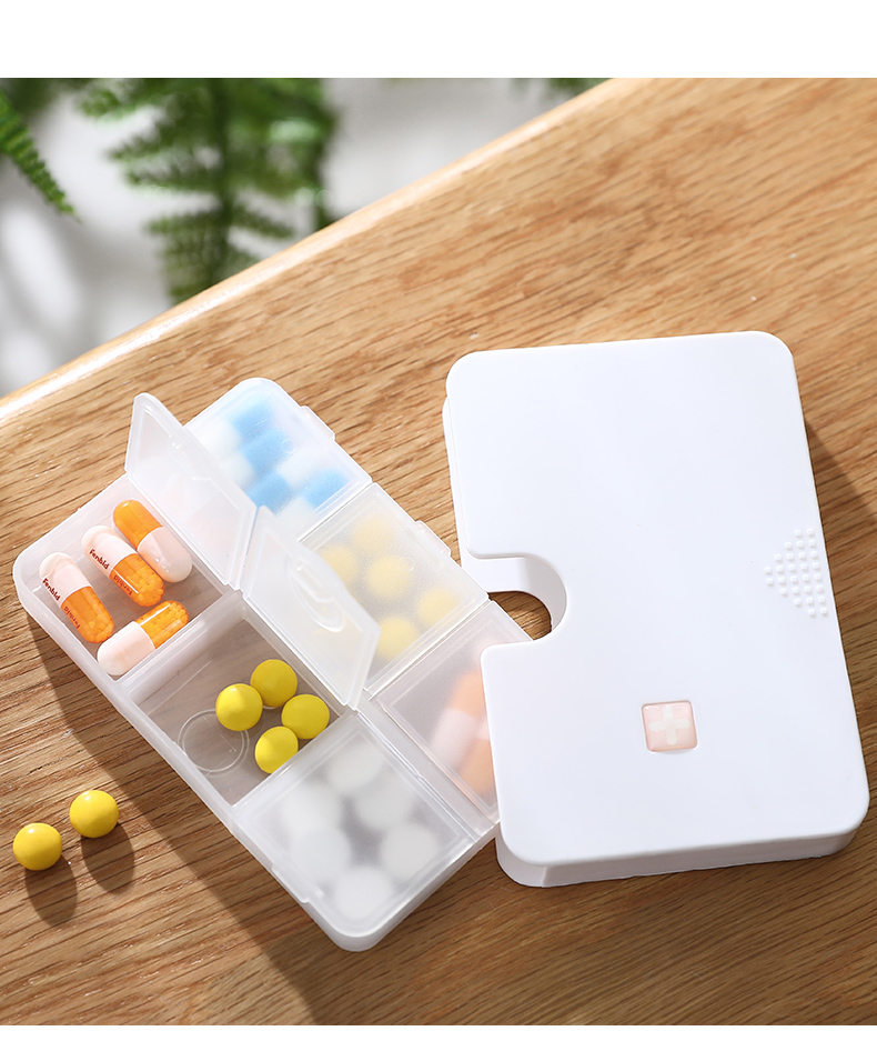 (fsile)随身携带迷你一周药盒便携药品收纳盒分装盒分药盒大容量药丸