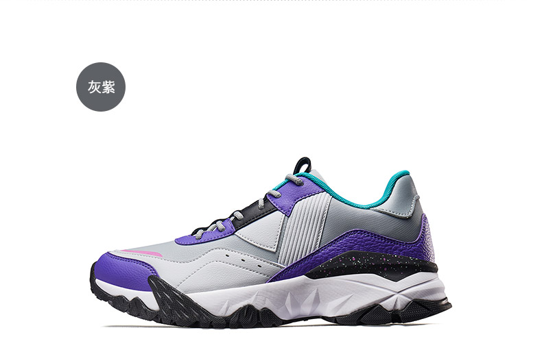 特步火山鞋休闲鞋男2019秋季正品学生舒适透气跑步运动鞋皮面男鞋