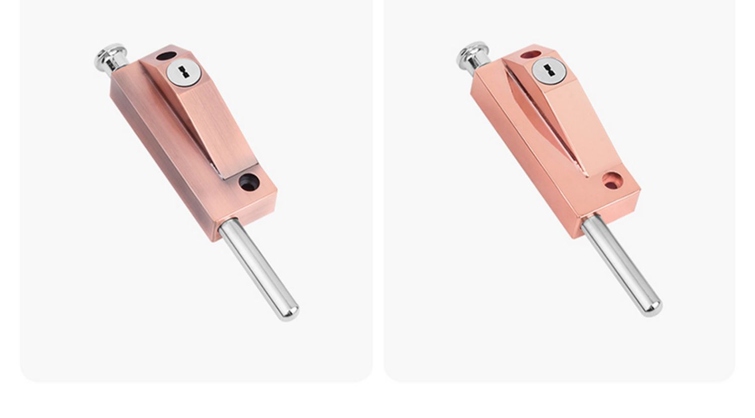 jingping自动旋转门锁卫生间锁木门明装地落锁弹簧插销锁地插销地插锁