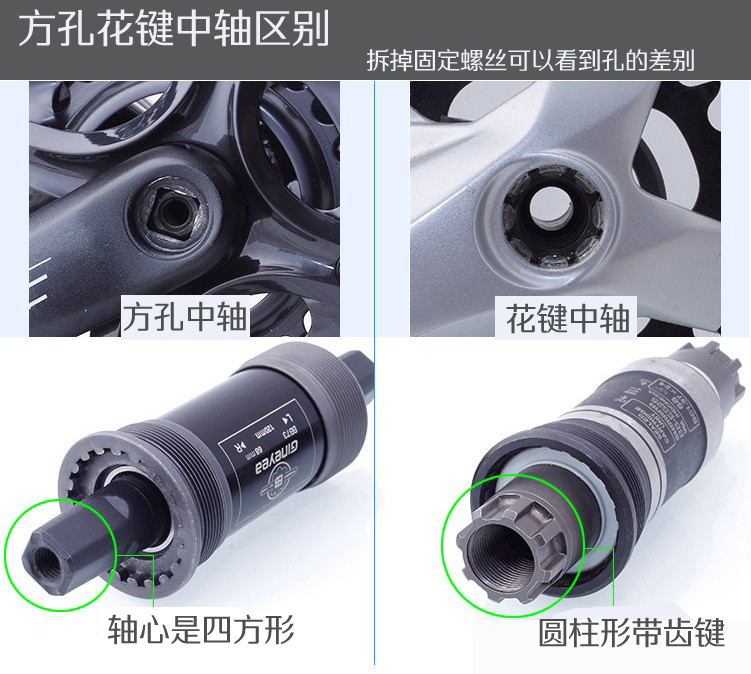 自行車牙盤拉馬拆卸工具方孔花鍵中軸套筒牙盤曲柄拆裝維修中軸套筒防