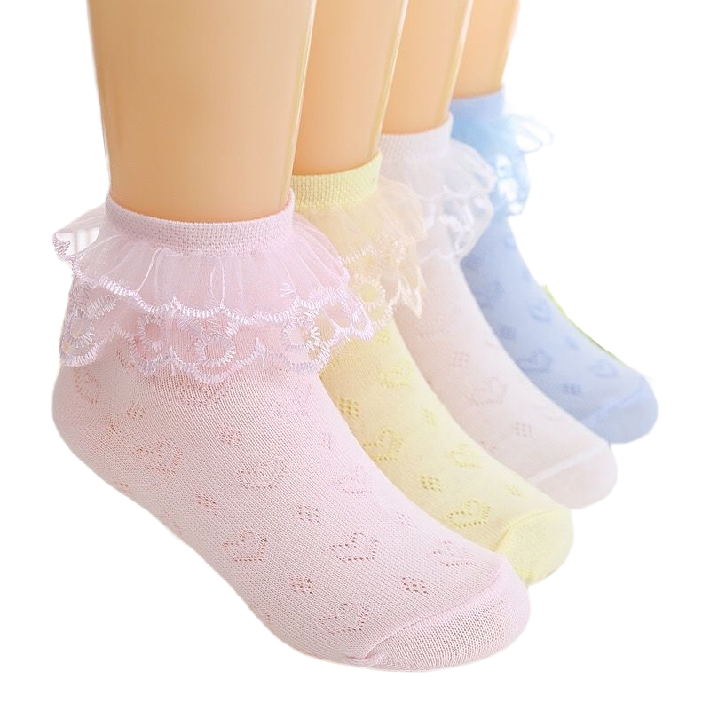 儿童袜子透气夏季薄款女孩蕾丝花边公主网眼学生舞蹈宝宝袜子丝袜