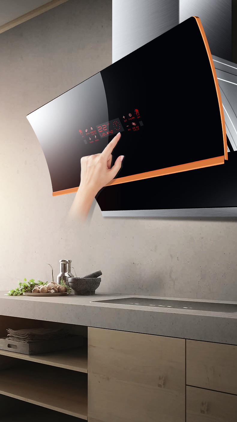 万保莱抽油烟机家用壁挂式抽烟机双电机侧吸式自动清洗油烟机特价