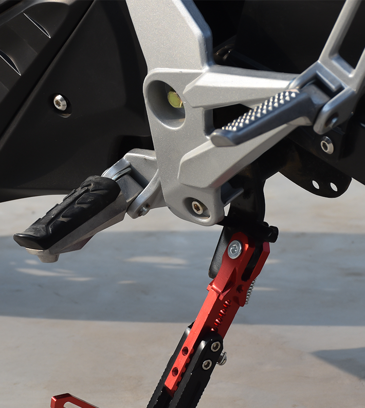 电动车单撑摩托车改装单撑边撑脚边支架脚撑太子偏撑偏脚架站脚红色可