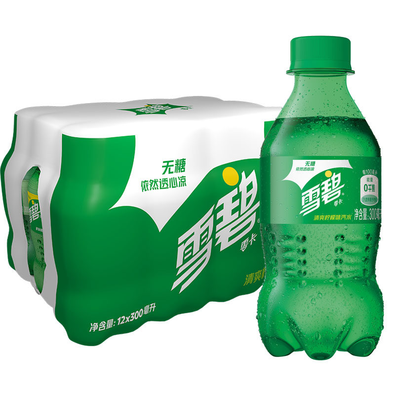 可口可乐(cocacola)碳酸饮料 迷你无糖零卡雪碧300ml*12小瓶0卡碳酸饮