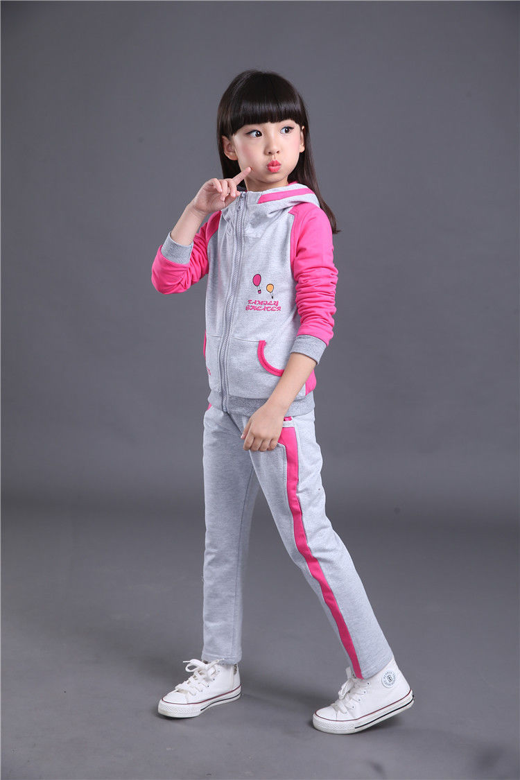 2021新款女童4春装5运动服6套装7小女孩8春秋9衣服时尚三件套10岁 玫