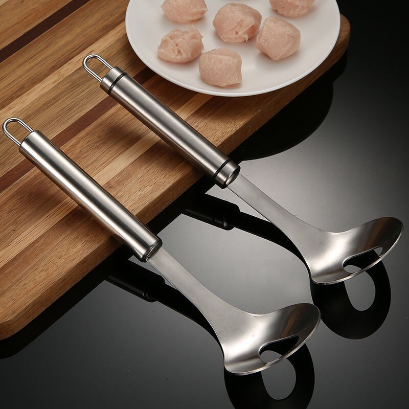 肉丸制作器不锈钢肉丸子制作器鱼丸虾滑菜丸子制作创意手动压丸子勺