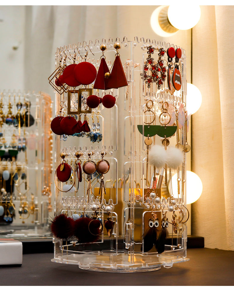 耳环架子展示架首饰架饰品地摊挂项链耳夹耳钉耳饰大容量收纳盒子 鹿
