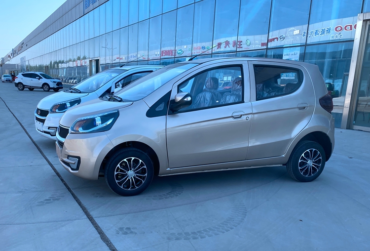 新款宝雅雅贝铁壳电动四轮车成人老成年年代步车全封闭电动轿车新能源