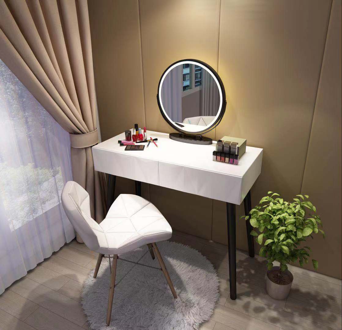 思伶菲轻奢ins北欧风梳妆台现代简约小户型化妆台实木卧室网红化妆