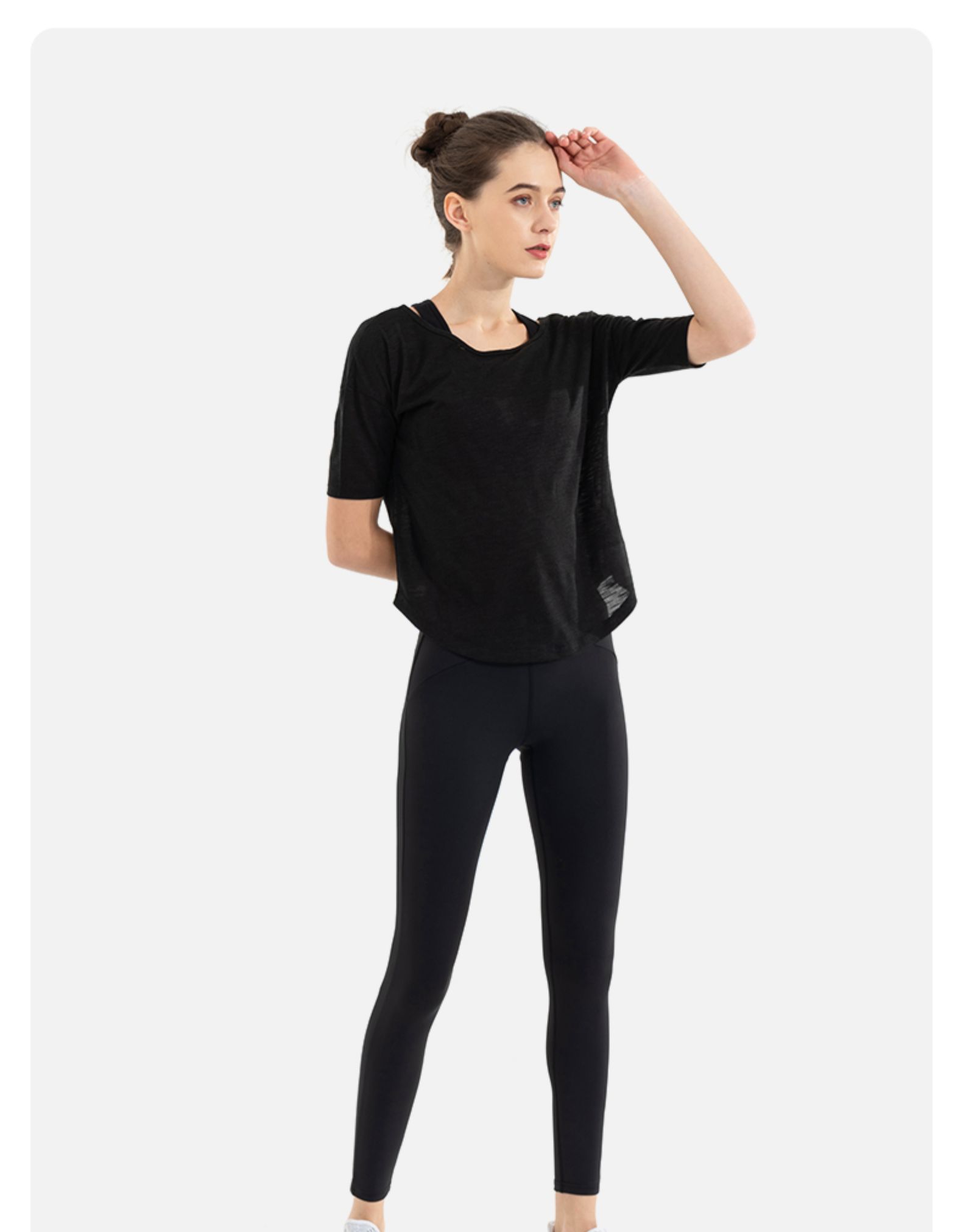 运动上女宽松显瘦瑜伽服女跑步罩衫速干t恤短袖训练身服夏天