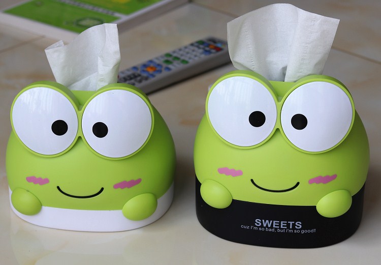 可爱纸巾筒青蛙纸巾盒家用餐巾纸盒客厅厕所卧室抽纸盒创意卷纸筒