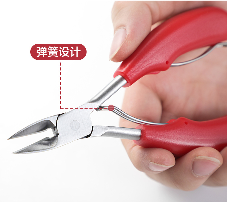 三维工匠美甲工具 鹰嘴指甲刀甲沟炎专用指甲钳单个装尖嘴斜口修剪