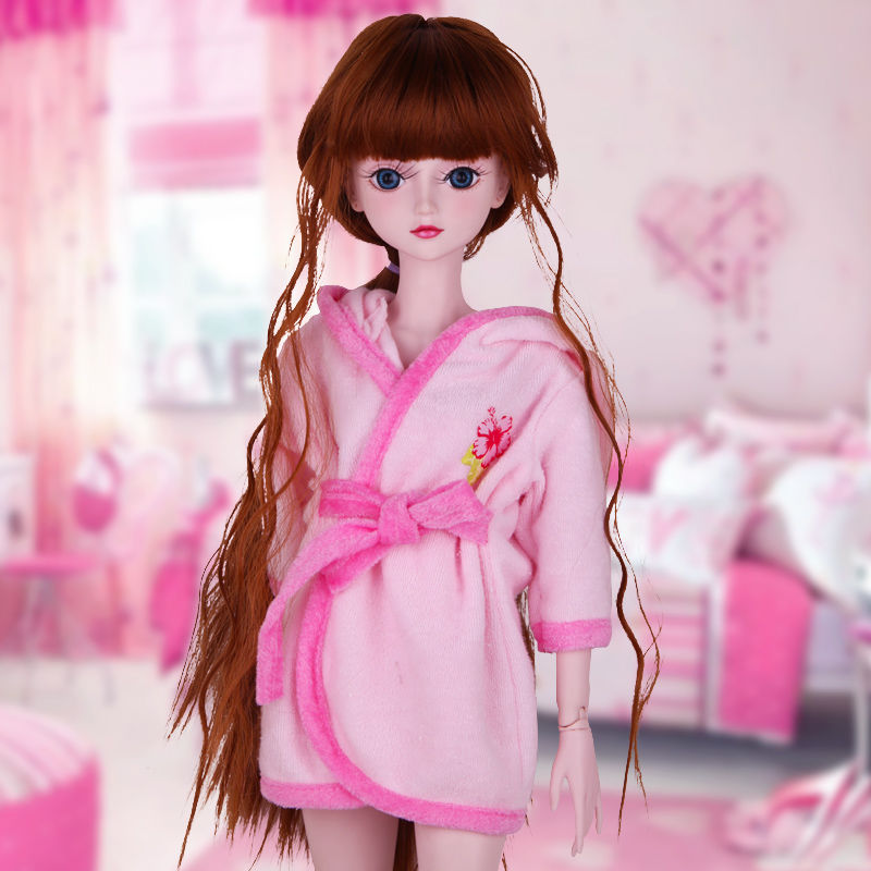 60厘米叶罗丽娃娃芭比的睡衣拖鞋夜萝莉灵冰公主凯蒂衣服冬季睡裙雪柔