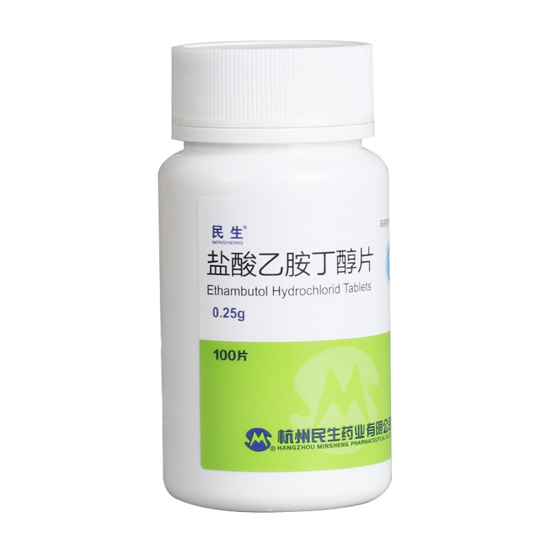 民生 盐酸乙胺丁醇片 0.25g*100片/盒 肺结核