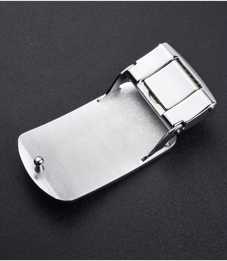 打孔皮带扣头男式钉扣男士平滑扣腰带卡合金尾夹扣子34裤带配件墨斗潮