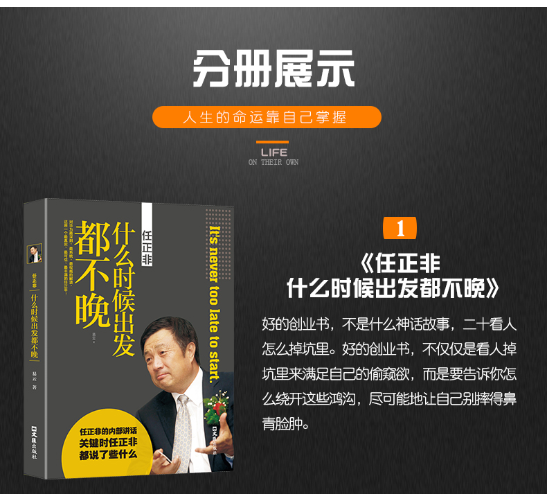 王石任正非傳雷軍俞敏洪史玉柱馮侖李嘉誠創業企業管理成功勵志自傳暢