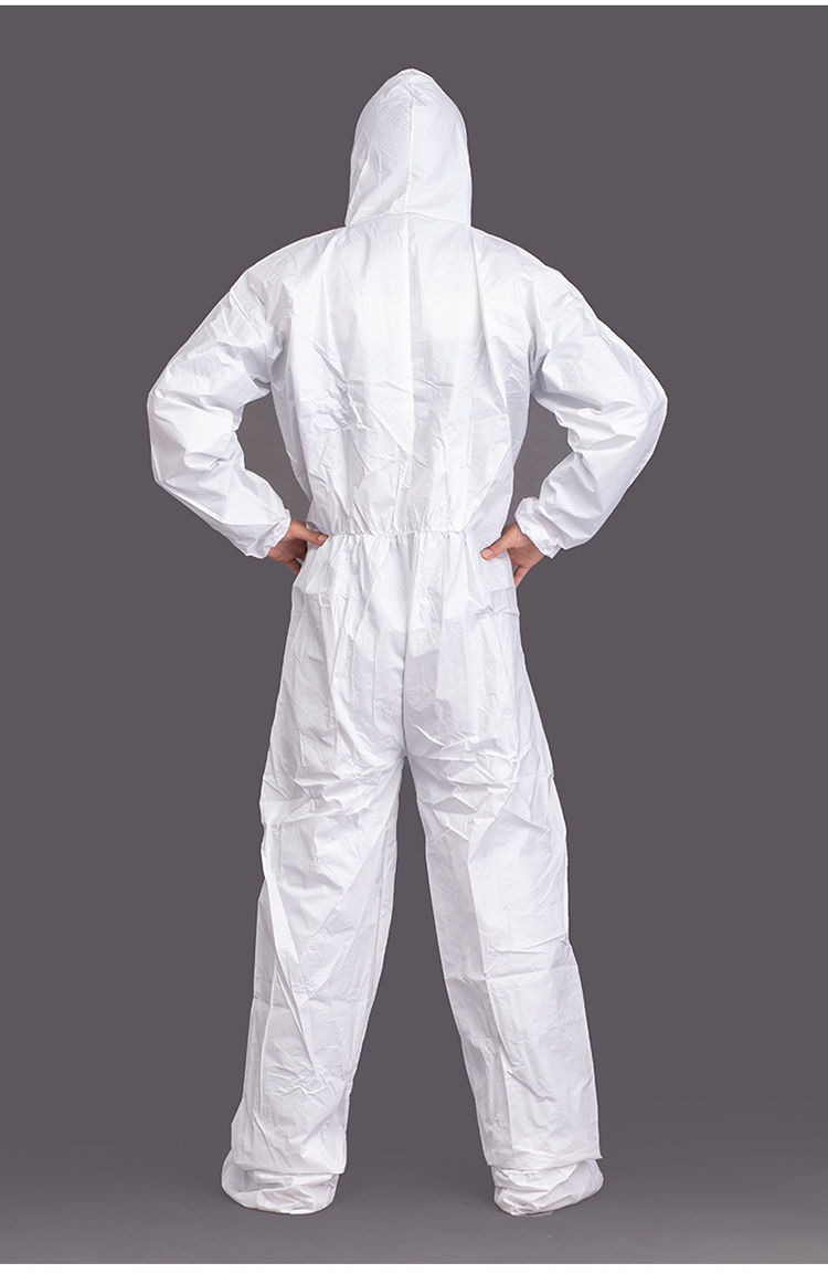 一次性防护服sf透气膜无纺布全身连体防尘喷漆服养殖场防疫隔离衣50克