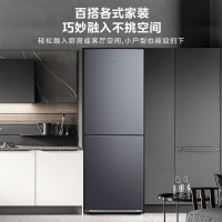 美的(Midea)186双开门两门低音小型节能省电无霜低温补偿深冷速冻租房宿舍家用小 冰箱 BCD-186WMA 补贴