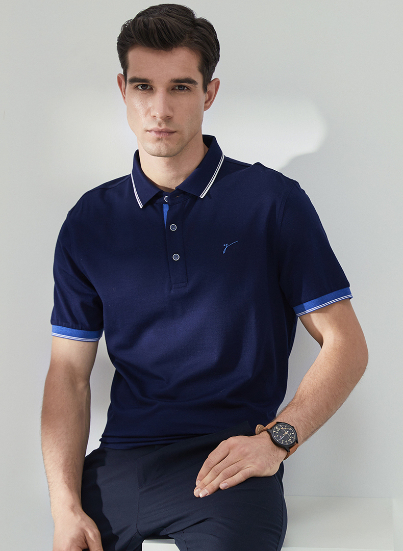 雅戈尔男士短袖t恤2020夏季新款商务休闲纯棉时尚舒适polo衫1932