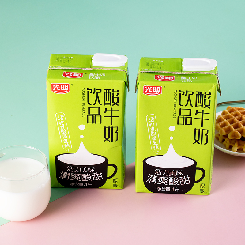 光明(bright) 光明酸牛奶原味1l*3盒发酵乳酸菌酸奶饮品 散装【价格