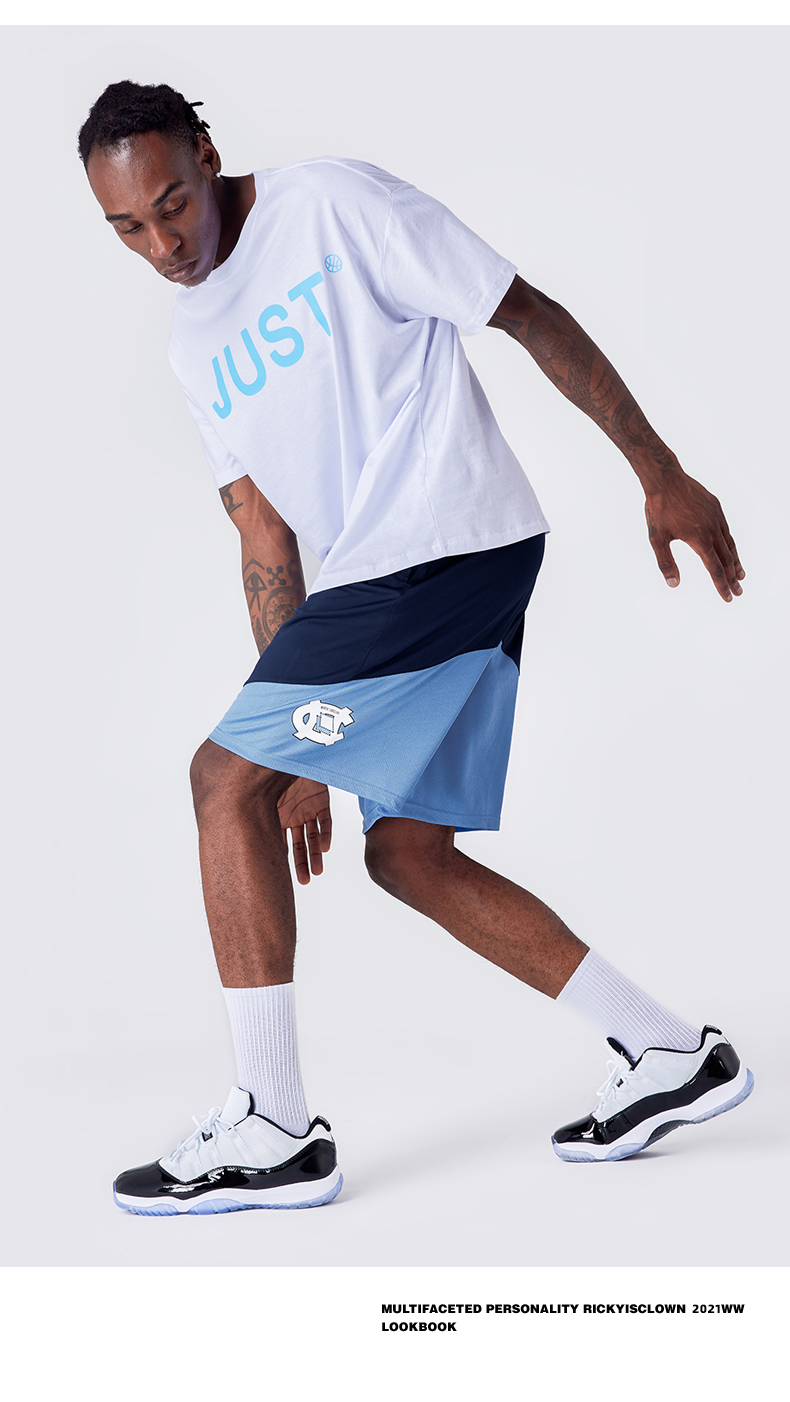 美式北卡蓝ncaa篮球短裤运动球裤男生训练篮球裤男夏季五分跑步