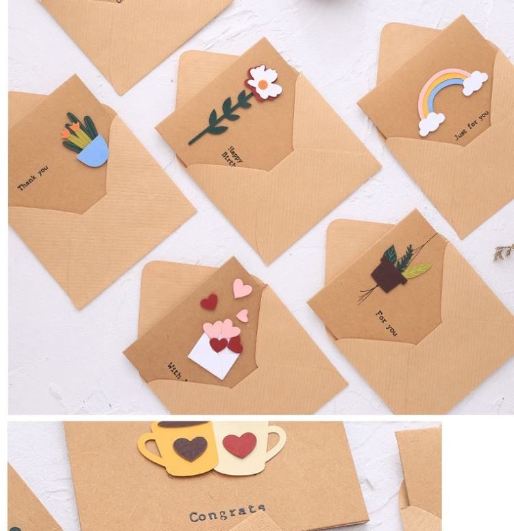 毕业赠言小卡片信封学生寄语祝福创意送同学纪念毕业季留言贺卡 s357