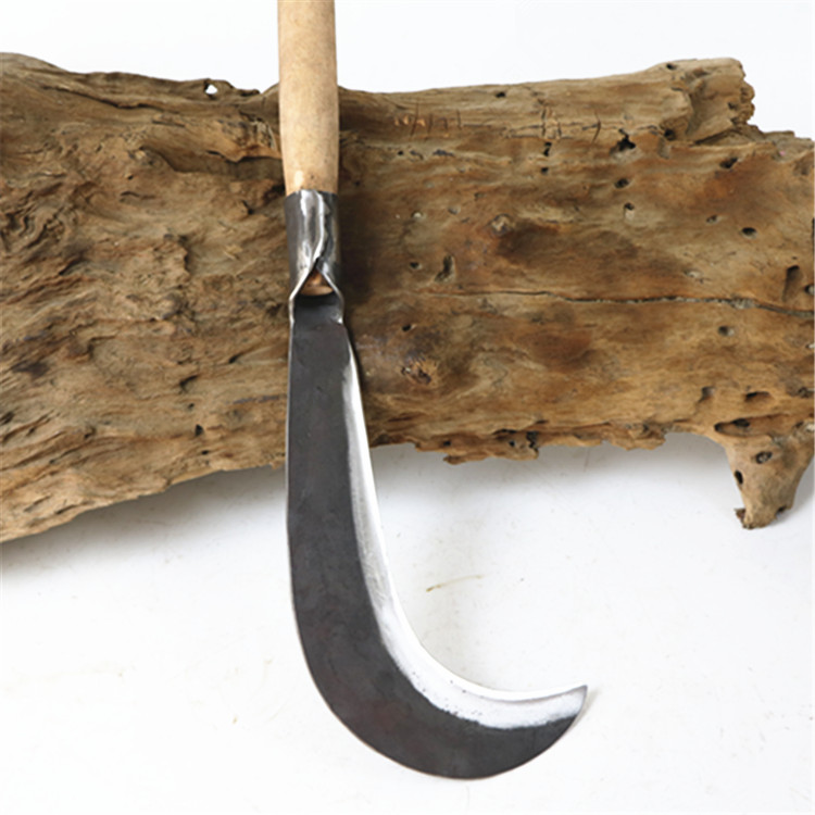 jing ping阳江镰刀勾镰勾刀柴镰刀竹刀手工锻打弹簧钢农用园林割草刀