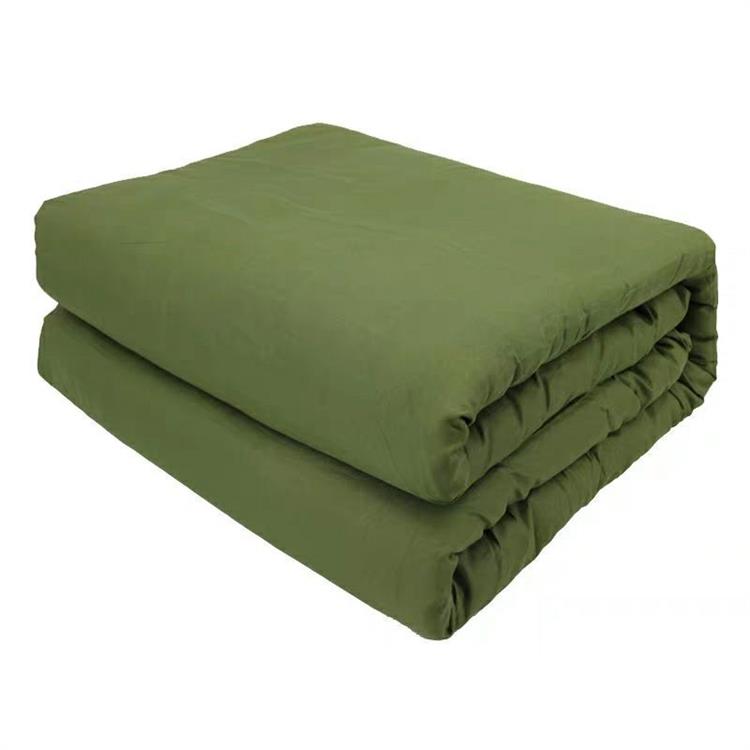 多彩的大绿软缎棉被图片