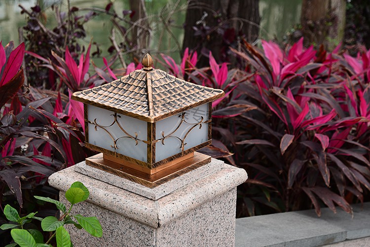 苏宁严选太阳能方形柱头灯别墅灯围墙灯柱灯大灯户外led庭院灯坪灯