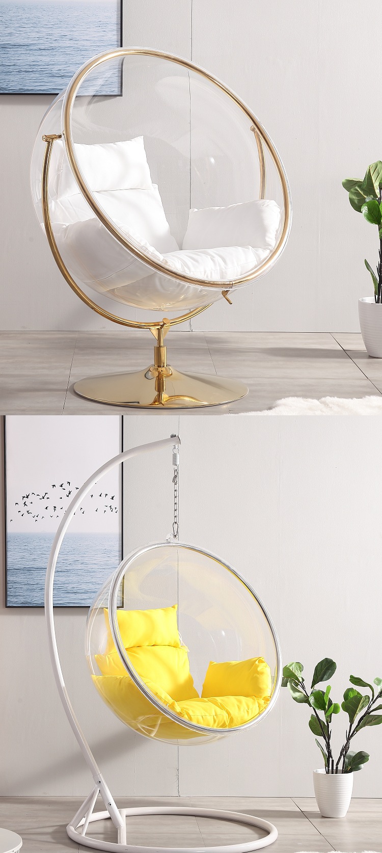 苏宁严选透明泡泡椅玻璃球吊椅吊篮吊球太空椅户外秋千oloey