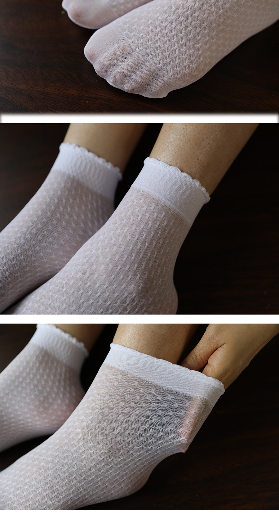 suntek短袜594099075391 suntek夏季白色短丝袜耐磨透明成人对对袜天