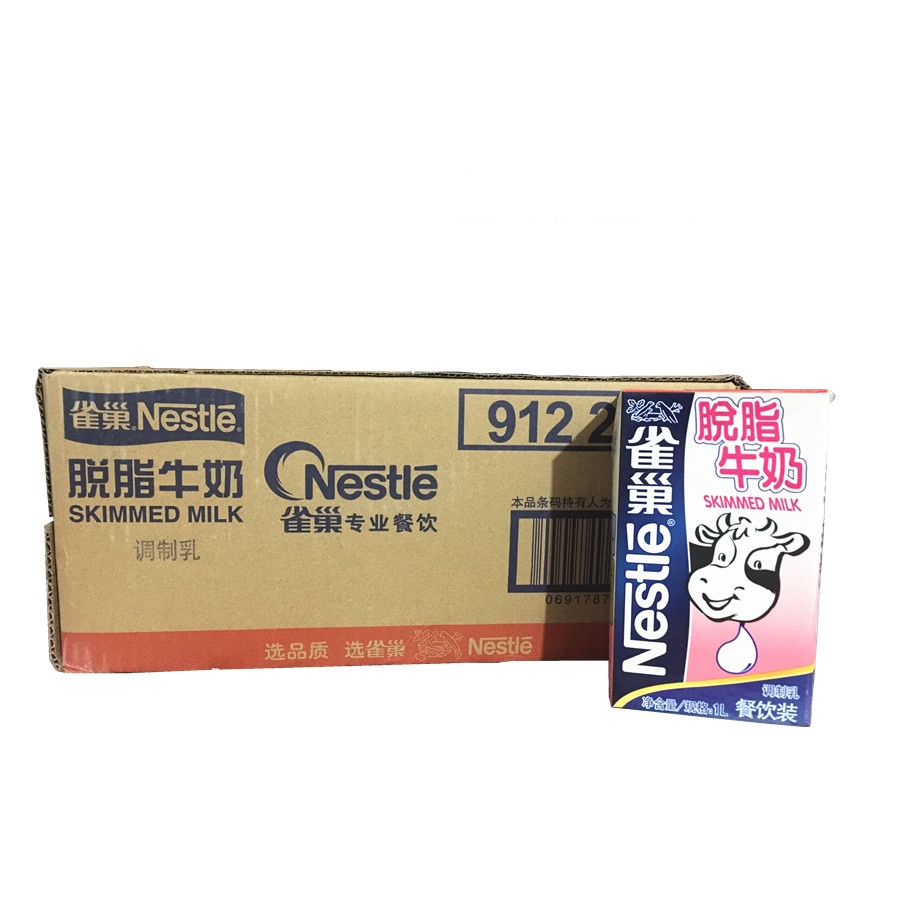雀巢(nestle)纯牛奶[产品名称]  雀巢脱脂牛奶 [配    料]  脱脂鲜